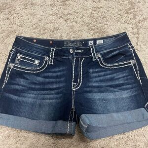 Miss Me Blue Jean Shorts